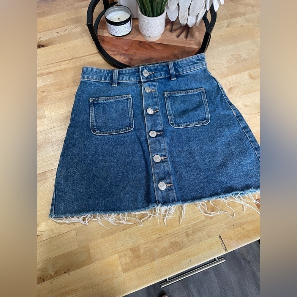 Zara Women's Blue and Silver Skirt size 26